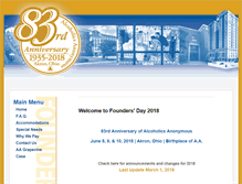 Tablet Screenshot of foundersdayregistration.akronaa.org